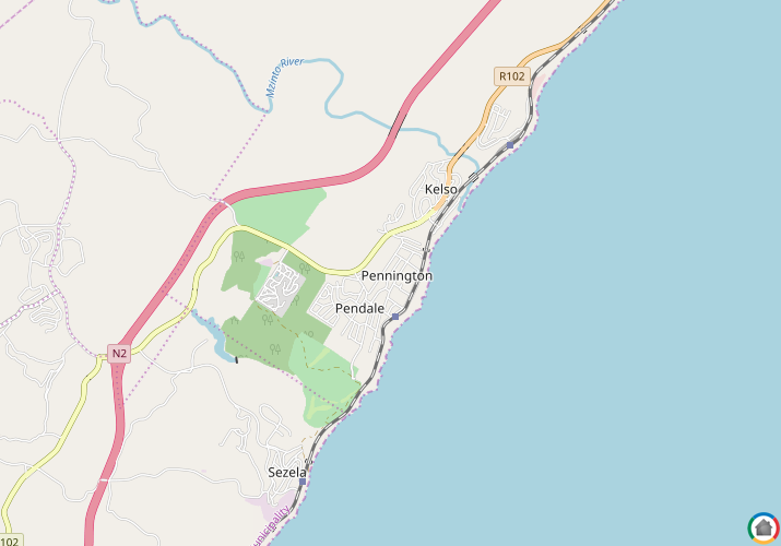Map location of Pennington